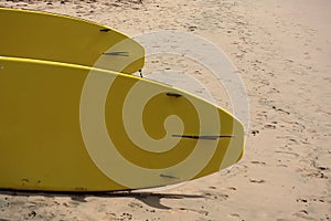 Surf boards at Cacimba beach, Fernando de Noronha, Brazil