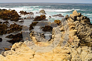 Surf Breaking Asilomar State Marine Reserve California