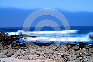 Surf Breaking Asilomar State Marine Reserve California