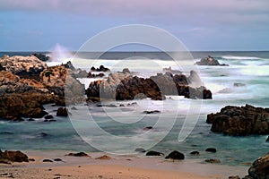 Surf Breaking Asilomar State Marine Reserve California