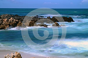 Surf Breaking Asilomar State Marine Reserve California