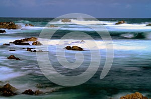 Surf Breaking Asilomar State Marine Reserve California