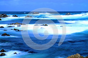 Surf Breaking Asilomar State Marine Reserve California