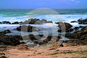 Surf Breaking Asilomar State Marine Reserve California