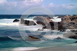 Surf Breaking Asilomar State Marine Reserve California