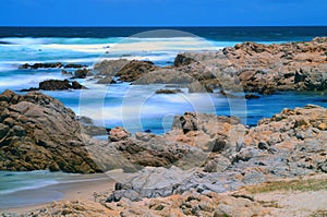 Surf Breaking Asilomar State Marine Reserve California