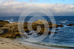 Surf Breaking Asilomar State Marine Reserve California