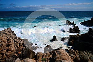 Surf Breaking Asilomar State Marine Reserve California Time Lapse