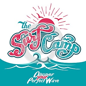 The Surf Camp hand lettering