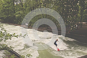 Surf in central Munich, Germany