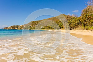 The surf at friendship beach, bequia