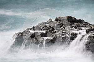 Surf And Lava Rocks Long Exposure, La Palma