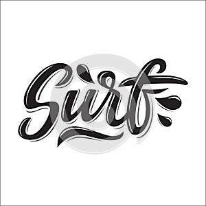 Surf lettering logo