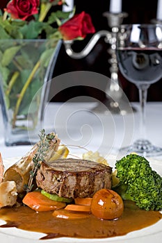 Surf 'n' turf a la carte meal photo