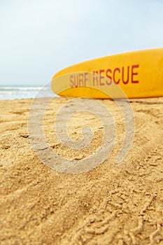 Surf rescue sign in Agonda, Goa