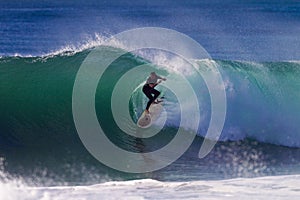 Surfer Backside Hollow Wave