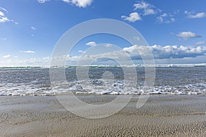 Surf on the sandy beach