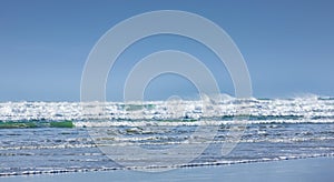 Surf on the sandy beach