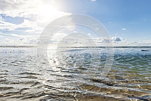 Surf on the sandy beach