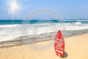 Surf School at a tropical Beach