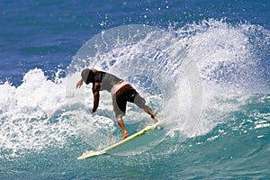Surf Slashing Surfer
