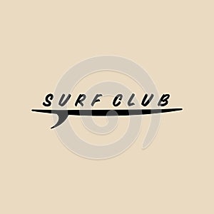 surf vintage logo, icon and symbol, vector illustration design