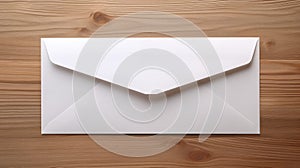 surface blank white envelope wood