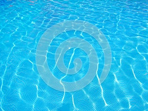 Surface of blue swimming pool, Background of water in swimming pool.