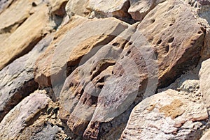 Surface of the brick wall is beautifully patterned