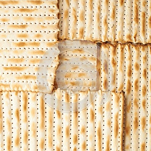 Surface covered with matza flatbread