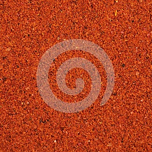 Surface covered with paprika powder