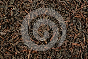 Surface covered with tea leaves