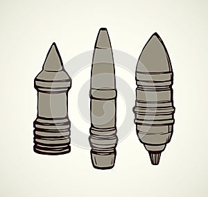Military rocket. Vector drawing