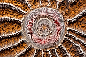 surface detail of an organ pipe coral