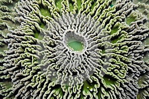 surface detail of an organ pipe coral