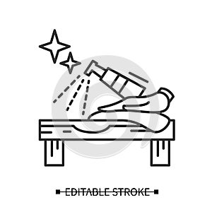 Surface disinfection icon. Tabletop cleaning simple vector illustration