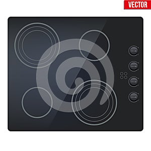 Surface of electric and inductive hob photo
