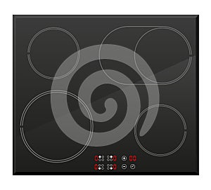 Surface for electric inductive stove vector illustration