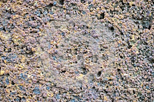 Surface erosion, porous rock