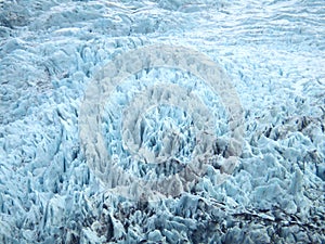 The Surface of Falljokull Glacier in VatnajÃ¶kull National Park, South Iceland