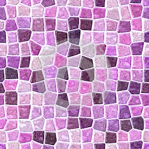 Surface floor marble mosaic pattern seamless background baby pink, violet and purple color