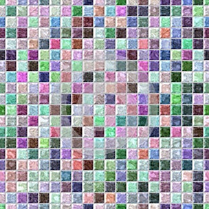surface floor marble mosaic seamless square background with grey grout and soft light pastel full color spectrum - pink,