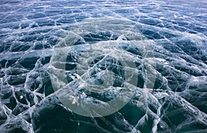 Surface of a frozen lake