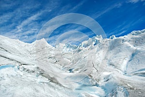 Surface of a glacier in patagonia.