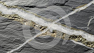 The surface has a rough textured appearance with layered formations