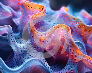 Surface illustration of a textured alien skin