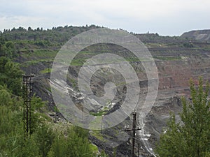 Surface ironstone mining (open-pit quarry)