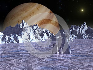 Surface of the Jupiter moon Europa
