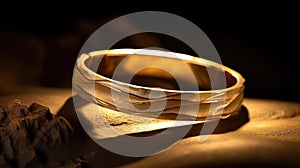 surface light flash on gold