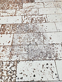 Surface material from stone in old city